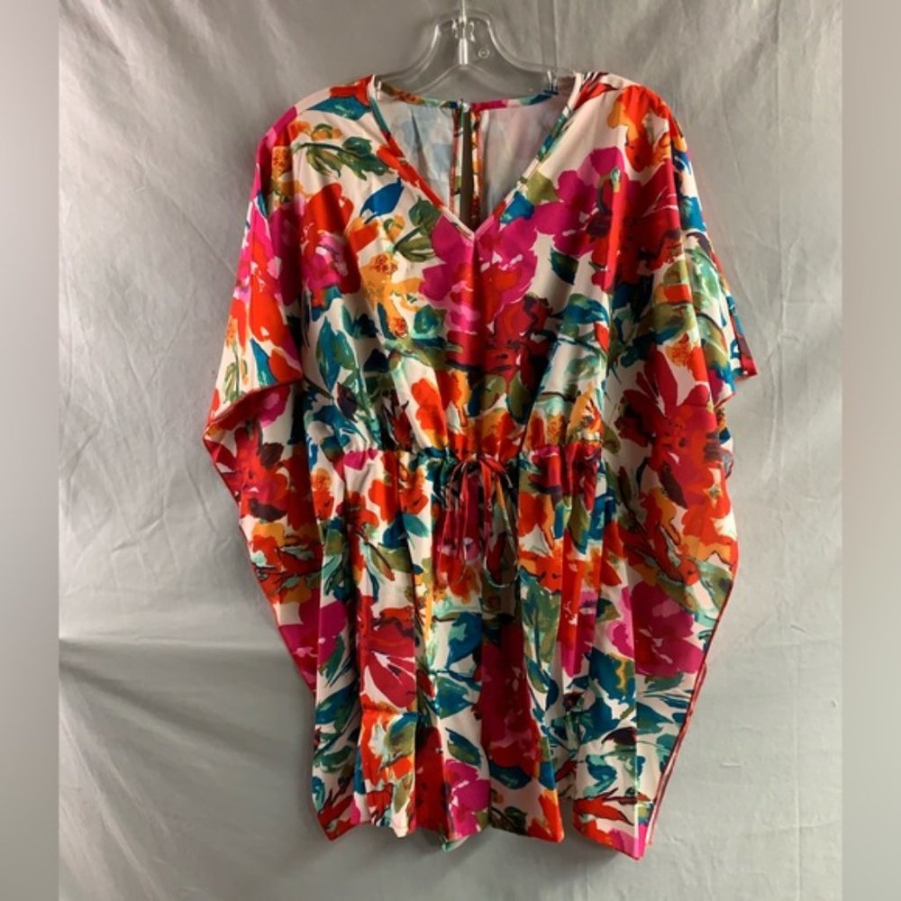 Boho Floral Print Batwing Sleeve Romper - Picture 6 of 6